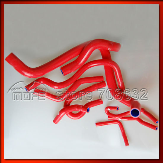 SPECIAL OFFER 9PCS/SET 3 Plys SAMCO SPORT Silicone Radiator Hose Kit For K8 HONDA CIVIC SOHC D15/D16 EK4 1997-2005 Red(China (Mainland))