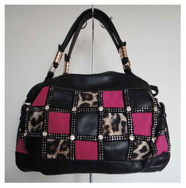 Fashion ladies handbag designer bag Material PU Rhinestone Size 37 x 27cm Thickness 16cm black Two