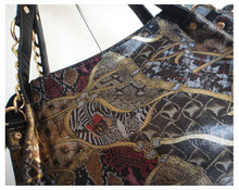 wholesale classic bag Leisure bags Size 41 x 25cm Two function PU 2 different colors black