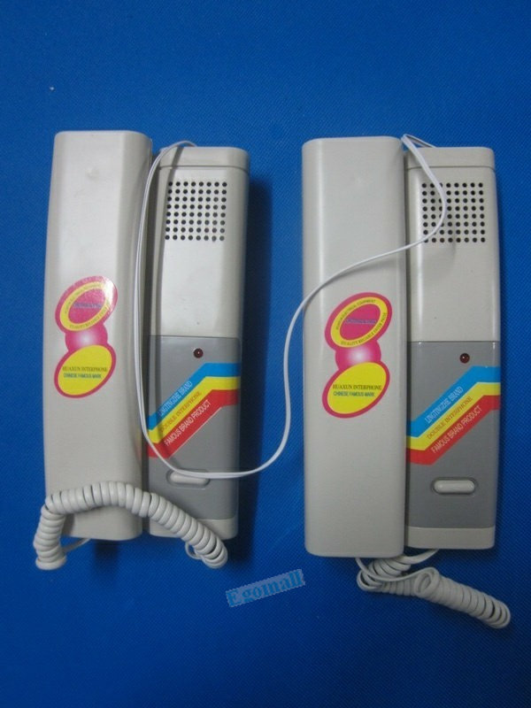 Wholesale High Quality White Pair of Wired Two Way Doorbell Bell Dual Phone Interphone Walkie Talkie