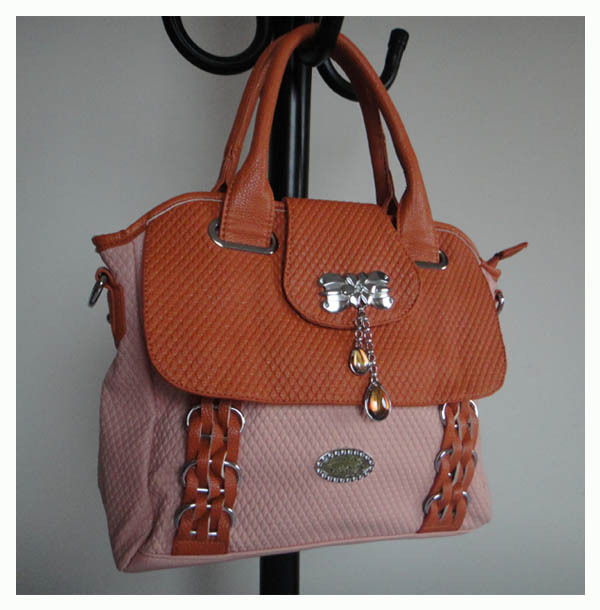 women s handbag Size 33 x 25cm PU Rhinestone 4 different colors pink shoulder straps Free