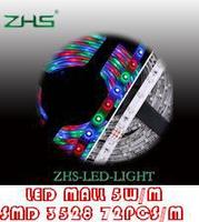 LED christmas lights  SMD3528 LED strip waterproof  5W/m 72LEDs per meter ceiling lamp chamfer band (10meters/lot)