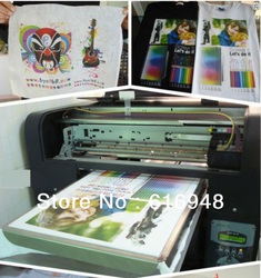 Best Quality A3 size Digital T-shirt printer printing machine for sale black t shirt printing white ink wholesale or retail(China (Mainland))
