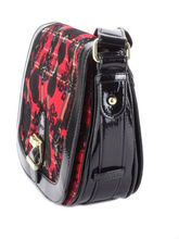  New Flocking love small bag red and black Satchel bag messenger bag 