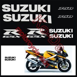 R-GSX GSXR 750 2001 2002 complete decals stickers graphics set kit k1 motorbike transfers(China (Mainland))