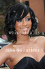 Stylish Casual Medium length wavy Hair Wig  Black curly wigs Free Shipping