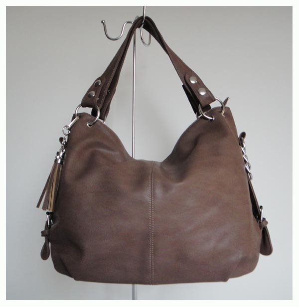 A053 brown designer women s bag lady bag Size 44 x 29cm PU hanging ornament 6