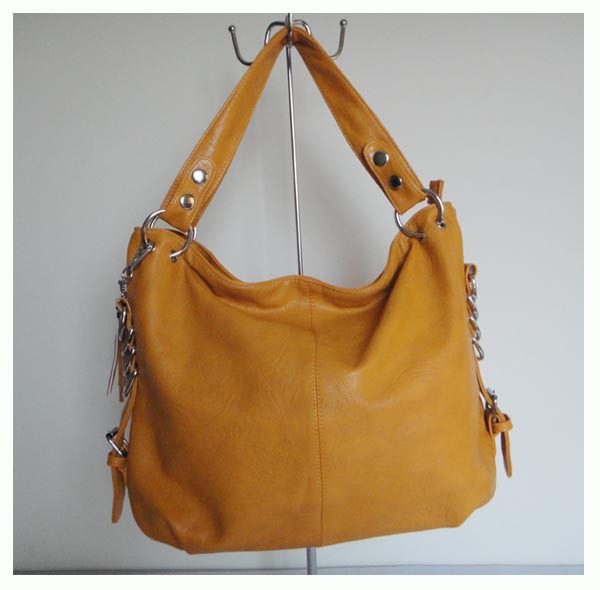 2013 hot sale fashion handbag A053 yellow Size 44 x 29cm PU hanging ornament 5 different