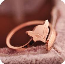 Wholesale Price  Hot fashion rose gold plated fox ring MR112 Magi Jewelry