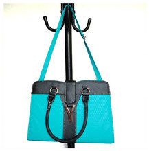 Special Offer 2013 new women bag Size 33 x 25cm PU metal 6different color blue Two