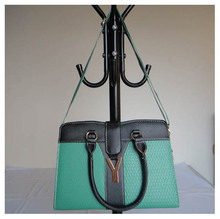 designer handbag2013 new women bag Size 33 x25cm PU metal 6different color green Two function Satchel