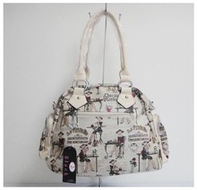 wholesale travel bags leisure bags Luggage handbag material PU Size 40 x26cm 3different colors beige two