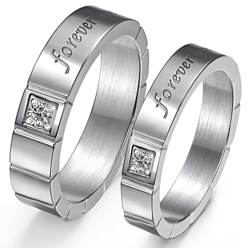 -And-Hers-Promise-Ring-Sets-Korean-style-titanium-steel-rings-couple ...