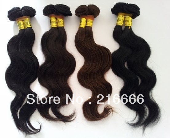 12"-20" 5pcs/lot Brazilian virgin human hair extensions machine weft body wave DHL free shipping color natural(China (Mainland))