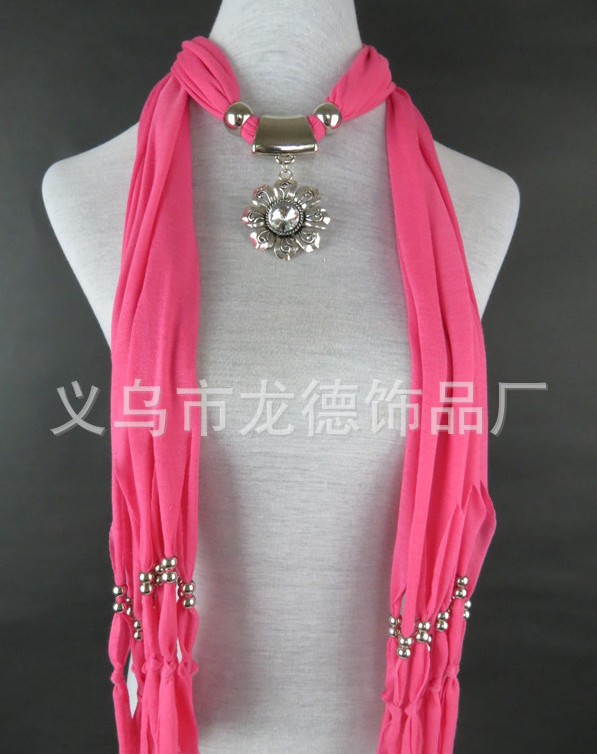 Fashion Flowers Alloy CZ Diamond Scarf Pendant Jewelry Scarves Necklace MIX Color Scarves Factory Sale scarf fabric(China (Mainland))