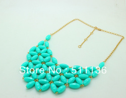 New Arrival 2013 Hot Sale Resin Gem Bubble Bib Statement Necklaces Mixed Colors KK-SCN008 Retail(China (Mainland))