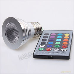 Free shipping Sale 3W E27 RGB Led Light Remote Control LED Bulb 16 Color Changing 630033(China (Mainland))