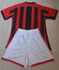 Hot! 13/14 AC milan red&black soccer sets(jerseys + shorts) with Embroidery logo, soccer uniforms +can custom names&numbers(China (Mainland))