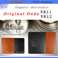 Free shipping 100% orignial Onda V811 V812 case,High quality leather case for Onda Tablet PC,Black Brown,with retail package