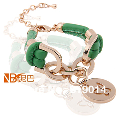 Free Shipping Fashion Jewelry Brand NIBA PU Leather Charming Bracelet bangle(China (Mainland))