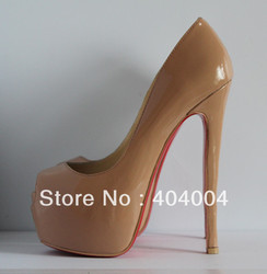 Factory price Daffodil 160mm Pumps various style red bottom high heels US 4-11,Brand platform pumps party dress wedding shoes(China (Mainland))