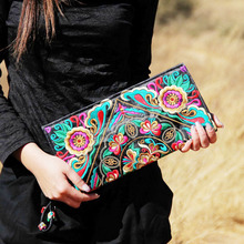 Women’s handbag national trend embroidered bag exquisite double faced embroidery clutch day clutch coin purse women’s day clutch