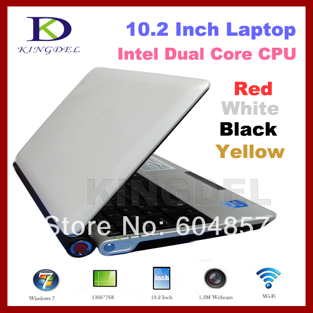 10 2 Mini Laptop Notebook Intel Atom D25001 86Ghz 1GB RAM 250GB HDD WiFi Webcam Window