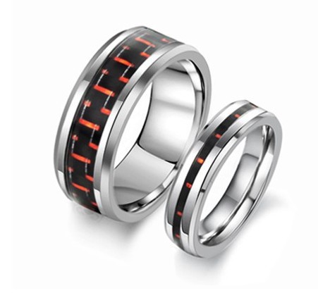 Hot Selling Anti scratch Jewelery tungsten steel Couples of rings sets Free Shipping Wholesale WJ182