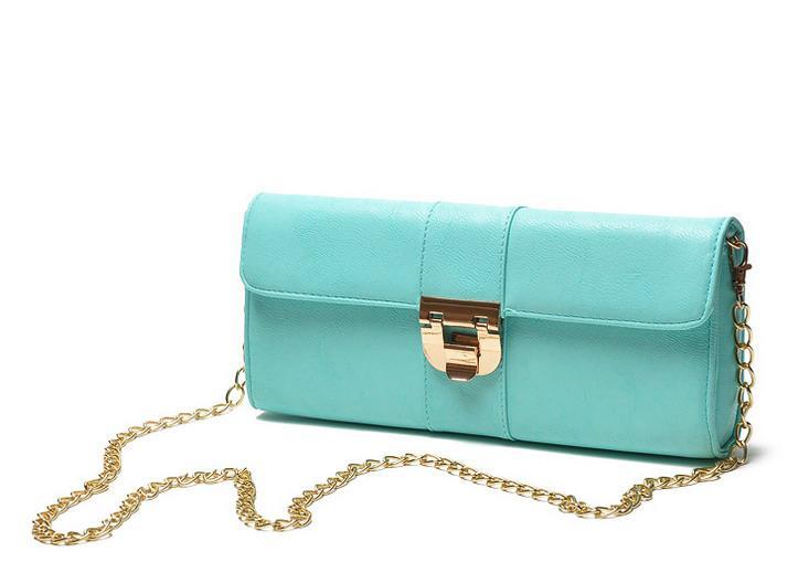 H1390-Sky-blue-Elegant-Leather-chain-handbag-clutch-Sling-evening-bag ... H1390-Sky-blue-Elegant-Leather-chain-handbag-clutch-Sling-evening-bag ...
