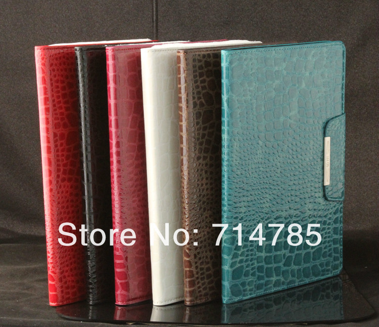 Free shipping Crocodile Grain PU Leather Case Cover with Stand sleep wake up For iPad 2 3 4 The New iPad(China (Mainland))