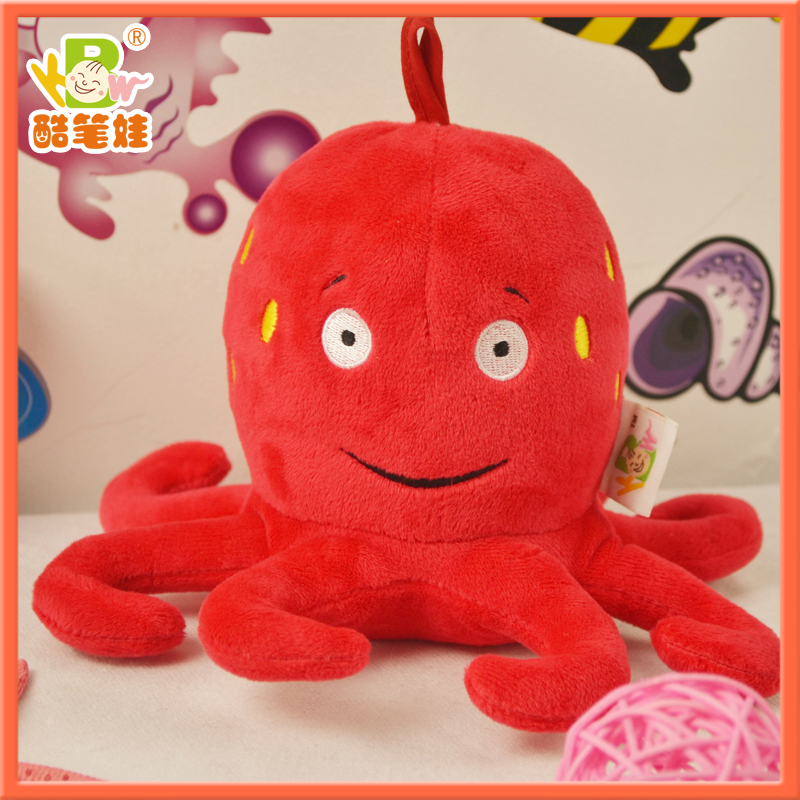 Free shipping! Octopus plush toy/plush toys hanging ring rattle for baby,plush baby toys(China (Mainland))