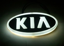 2013 Free shipping NEW Design 4D led car emblem Light car led Badge Lamp car led logo KIA(China (Mainland))