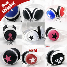 Free shipping Mix Style 3.5mm Star Earphone Headphone Headset Ear Hook Earphone For MP4 MP3 Phone Laptop Retail&Wholesale
