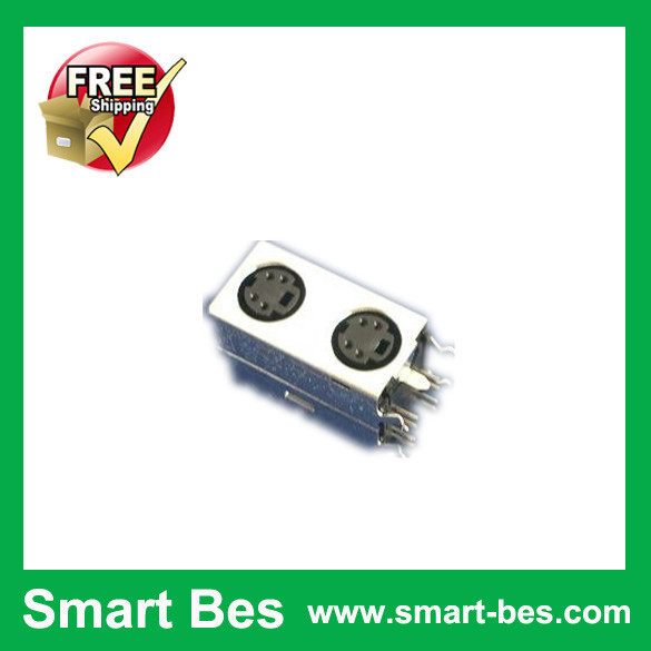 Smart Bes Free shipping by Post 10pcs Dual Mini Din Connector 8 Pin full shielded electronic
