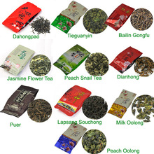 10 Kinds Flavours Tea, including Oolong tea, Black Tea, Green Tea, Puer, Dahongpao, Tieguanyin, Milk Tea,Jasmine, Free Shipping