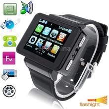K1 Black, Watch Mobile Phone Camera, Torch Bluetooth FM Touch Screen Watch Mobile phone, Quad band, GSM 850/ 900/ 1800/ 1900MHz
