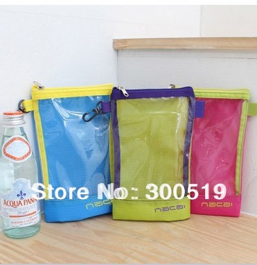 GB042 NaCai Transparent Summer Waterproof Travel Bag Water-resistant Pouch 5pcs/ lot Free Shipping(China (Mainland))