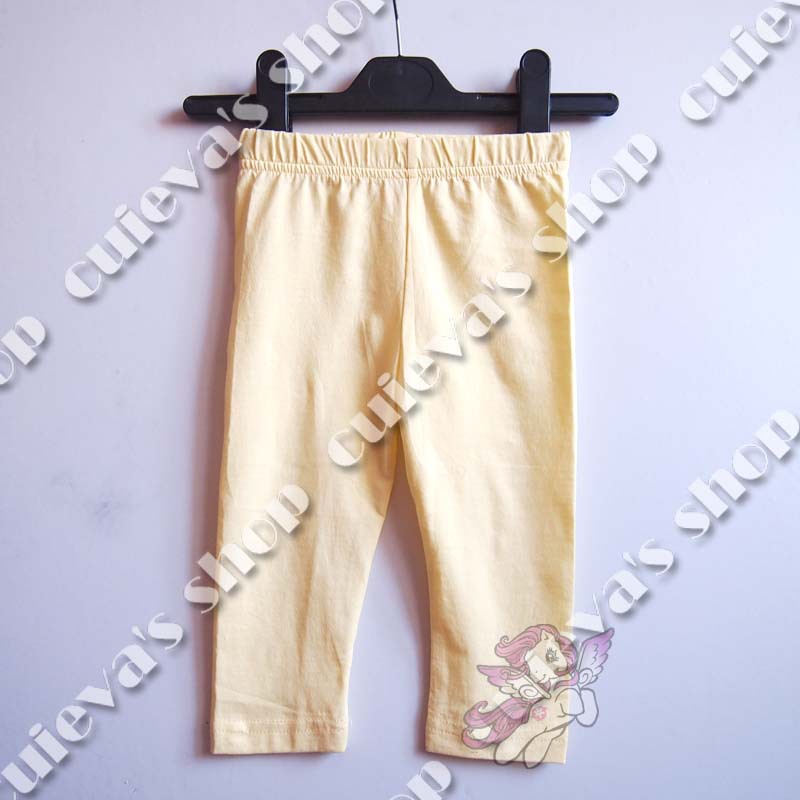 5pcs/lot (3-7T) DKNYYY Lycra Cotton Candy Color Leggings 7 minutes of pants 5 colors free shipping(China (Mainland))