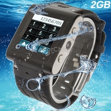 W838 Black, Waterproof GSM Touch Screen Wrist Watch Phone with HD Camera, JAVA FM Bluetooth Quad band,  Waterproof Grade: IP67