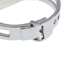Free drop shipping 10pcs lot wholesale black white square stainless steel luxury jewelry bangle women WristWatch