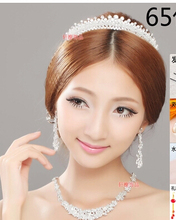 Bling crystal bride necklace marriage accessories jewelry wedding dress formal dress chain sets tl23001