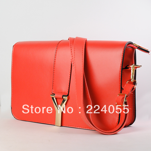 2013 Women Clutch Bag Lady designer Red god Y brands genuine Handbag Shoulder Bag Evening Hobo Purse Leather wholesale(China (Mainland))