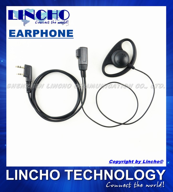 10 pcs D shape two way radio headset walkie talkie professional earphone PTT mic universal K