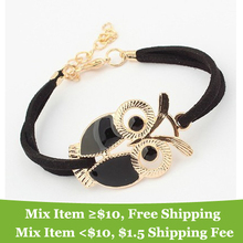 Min.order is $10 (mix order)NEW ! 61A41 cplors vintage owl bracelet  jewelry 2013 for women !Free shipping!—cRYSTAL sHOP