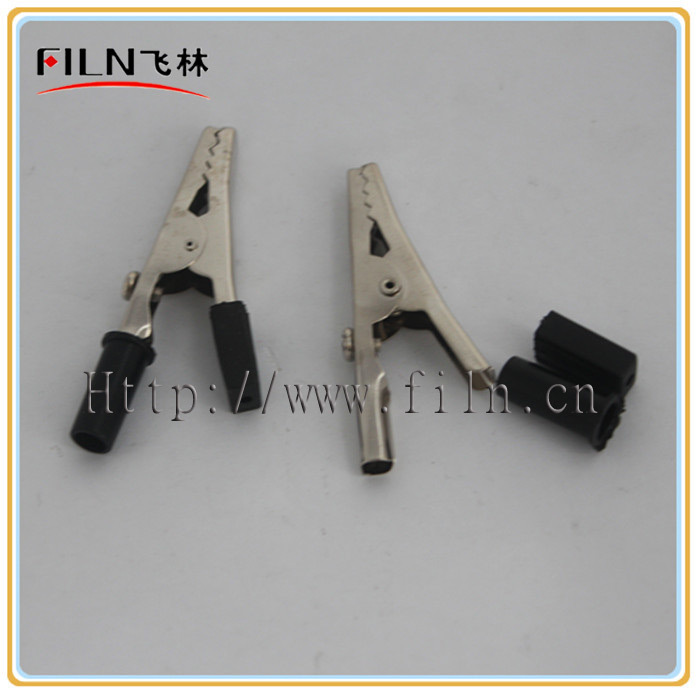 250pcs Black 250pcs Red 30A 55MM alligator clip with cover Test clip Free shipping(China (Mainland))