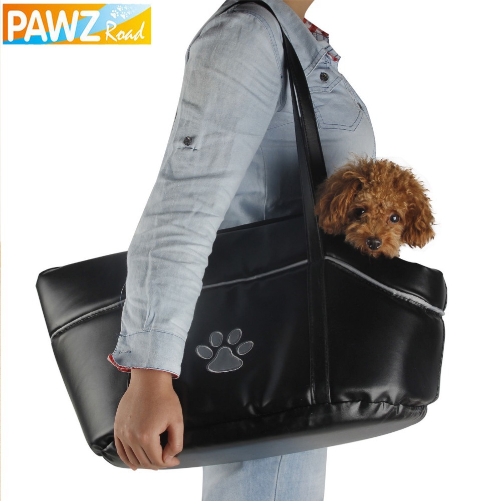 New Pet Carrier Leather Black Dog Puppy Cat Dog Carrier for Small Dogs Trip Soft Carrier Bag Free Shipping(China (Mainland))