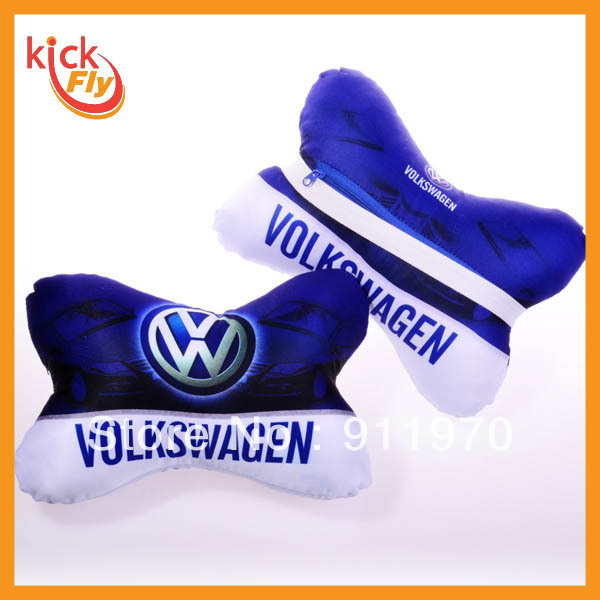 Free Shipping--Automobile Supplies, A pair of Volkswagen Headrest, Car Seat Decoration Pillow(China (Mainland))