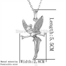 18KGP N010 N011 Fairy Angel Fashion Jewelry 18K Gold Plated Necklace Nickel Free Pendant Crystal SWA
