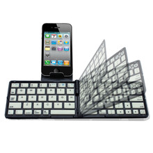 Black Free shipping Bluetooth Folding wireless keyboard for iPad iPhone Android Smartphones PC