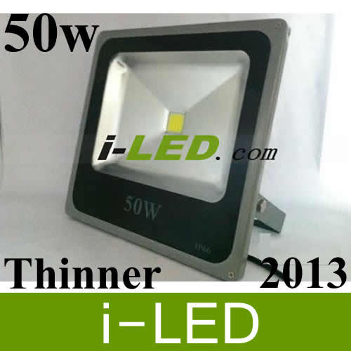 20pcs/lot 50W 5000lm new style thinner 50mm pure/ Warm White Led Outdoor Wash Light 85-265V Led Floodlight waterproof IP66(China (Mainland))